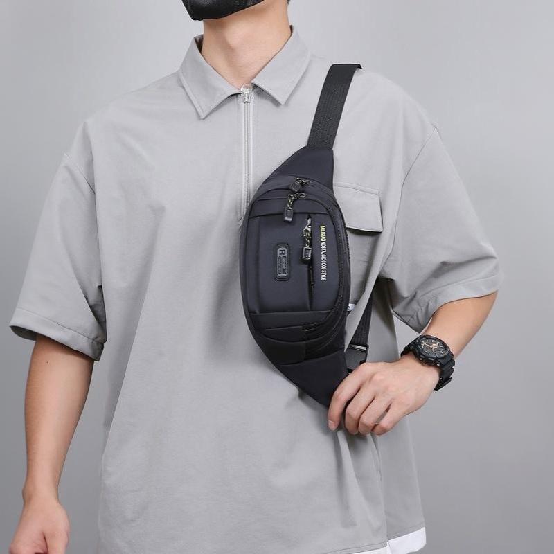 Waist Bag For Men Korean Fashion Fanny Packs Belt Bags Sports Fitness Multiple Pockets Crossbody Bag Gym Backpack /Crossbody Bag