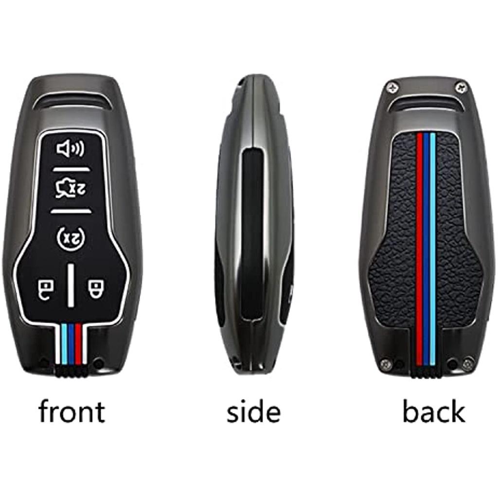 Чехол для ключей, металлический корпус, чехол, совместимый с Ford 2018 Taurus Mustang Raptor F150 Explorer, серия с короткой пряжкой