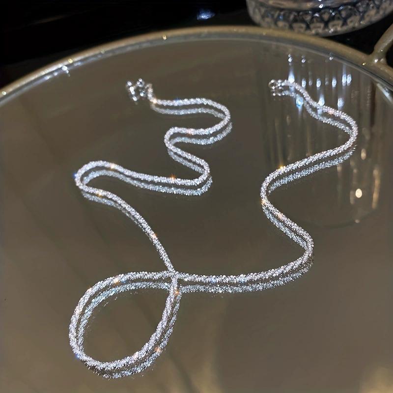 Men's 1 Piece Suitable for Daily Decoration Chain Women Minimalist Necklace Sparkling Necklace Accessories