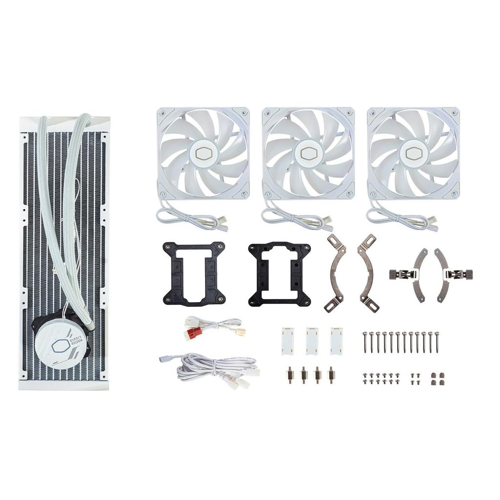 Cooler Master MasterLiquid 360L Core ARGB White Совместим с LGA1700 AM5 Оснащен 360-мм радиатором Простой кулер для водяного охлаждения ЦП FN1930 /