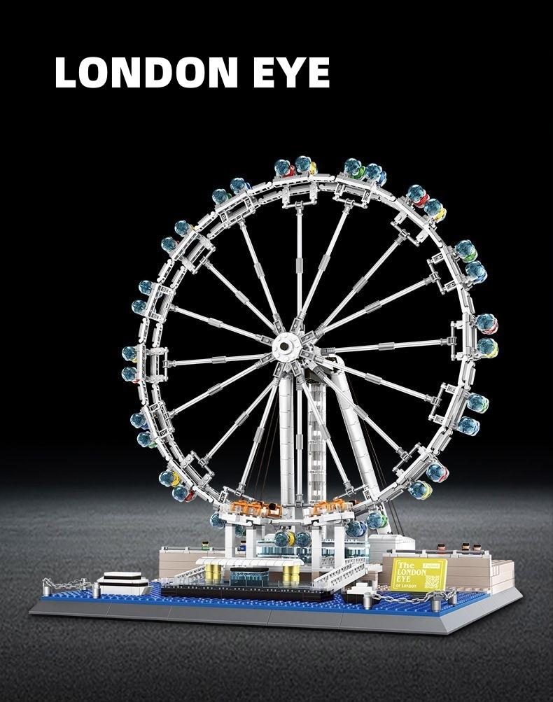 Нетоксичный 1528 деталей Строительные блоки Лондонское колесо обозрения London Eye Модель-конструктор с мелкими деталями Игрушка Для подарков