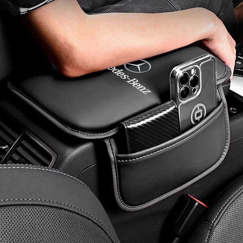 GLC GLB Car Armrest Box Pad Center Console Arm Rest Storage Pocket For Mercedes Benz AMG W177 W176 X166 X167 C257 C218 X253 C11