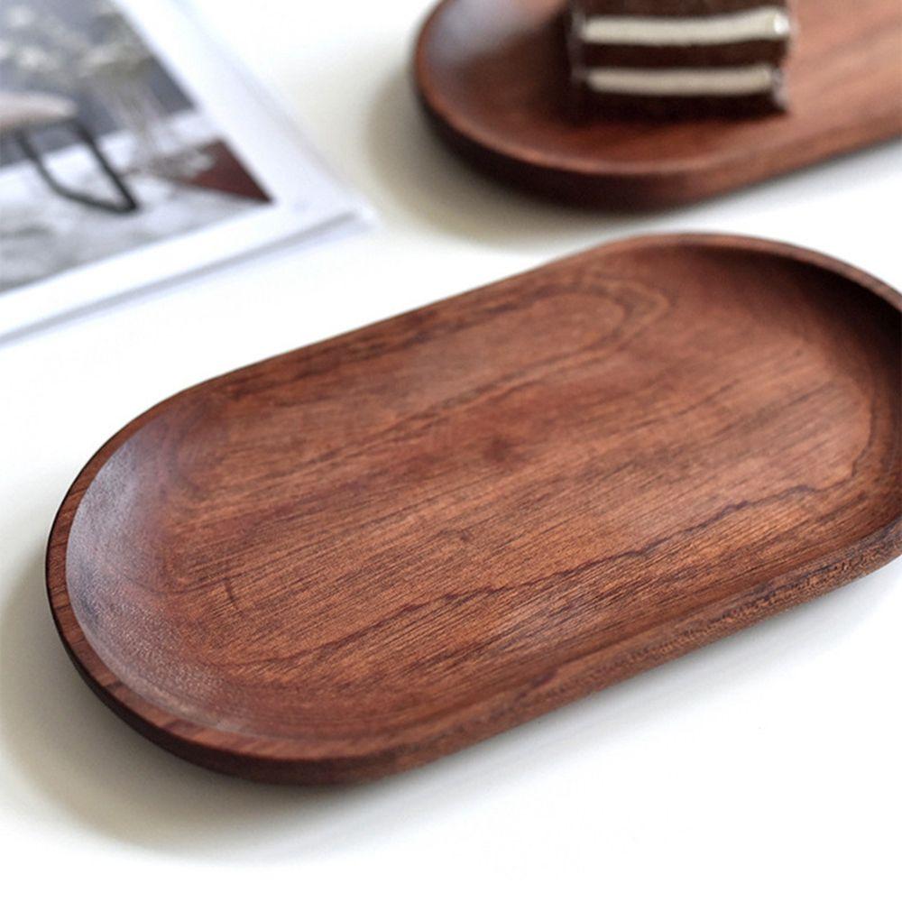 Color Household Wooden Tray Bread Dessert Tableware Snack Plate Wooden Plate Food Dish Serving Tray