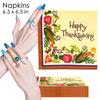 20 шт./упак. 33*33 см 2-слойные одноразовые салфетки для вечеринок с узором на День благодарения