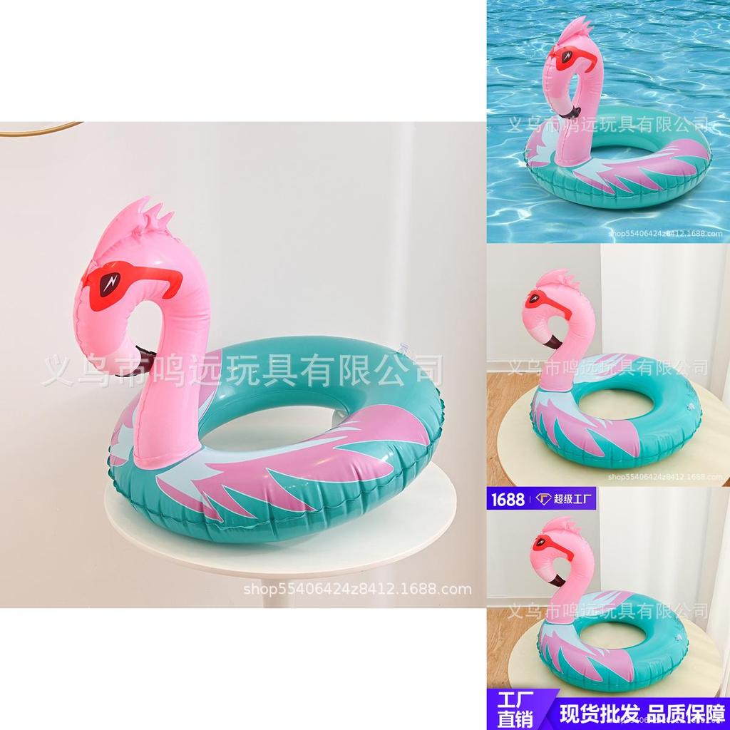 Inflatable Animal Pattern Flamingo Adult Seat Ring Pvc Thickness 0.24mm Swimming Ring For Children