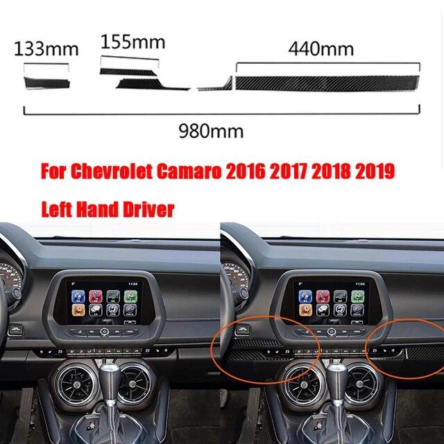 Для Chevrolet Camaro 2016 2017 2018 аксессуары для Camaro наклейка из углеродного волокна внутренняя отделка центральной консоли наклейки на приборную панель