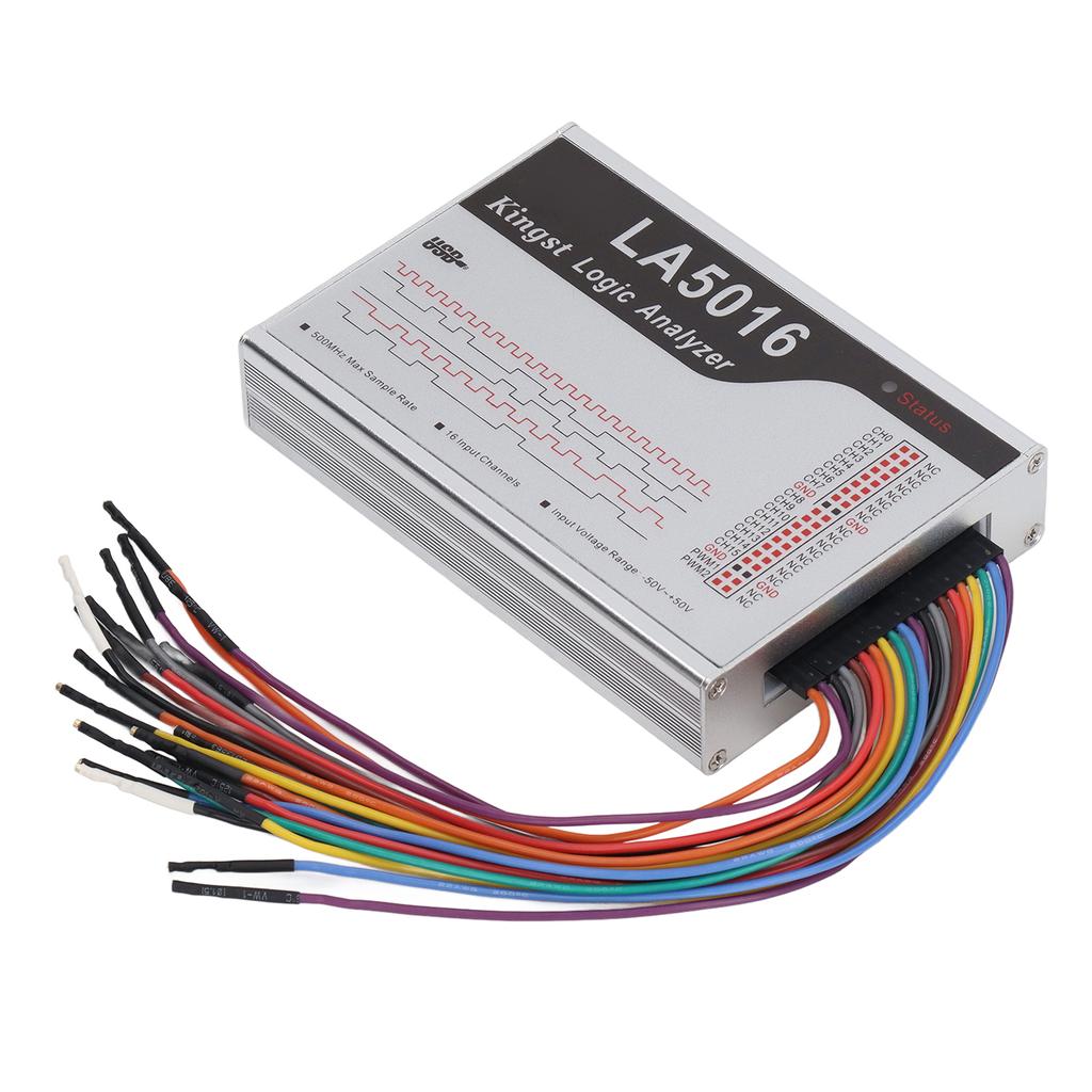 16-канальный логический анализатор с частотой дискретизации 500 Мбит/с, регулируемым пороговым значением. Анализатор ?50?50V