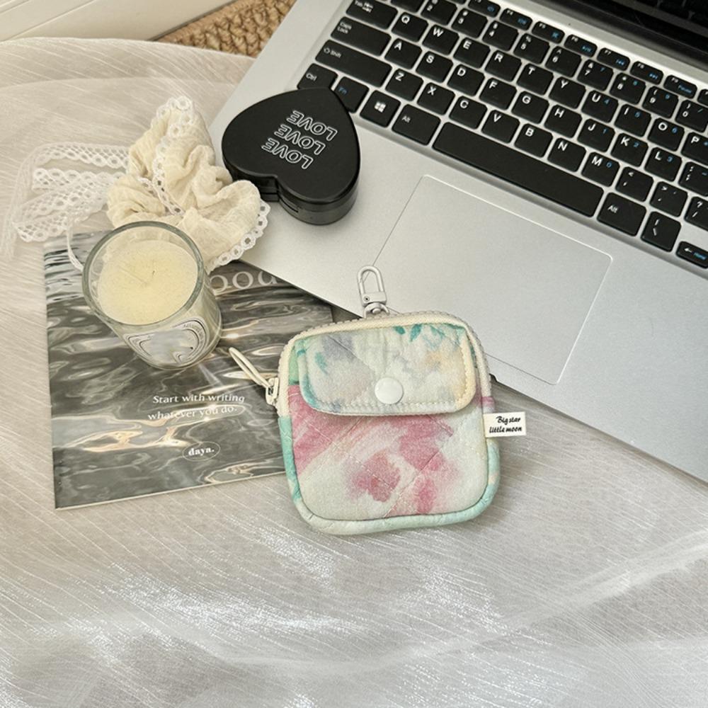 Pendant Small Makeup Lipstick Bag Flower Mini Canvas Storage Bag Female/Girls