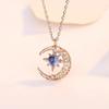 Exquisite Fashion Dream Star Sun Moon Moonlight Stone Necklace for Women Collar Chain Wedding Party Jewelry Gift