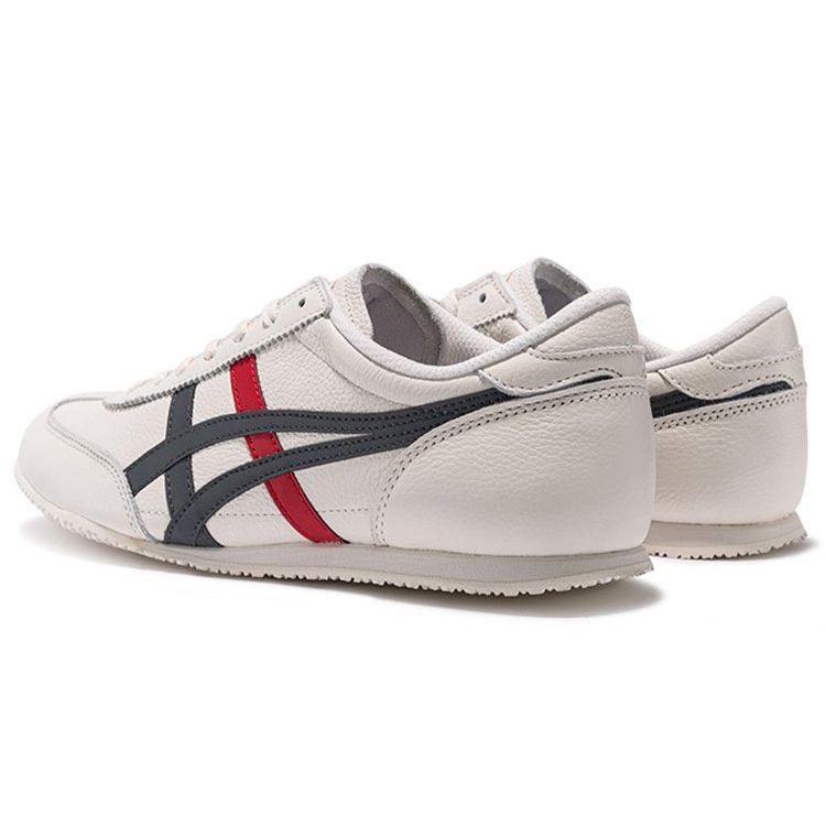 ONITSUKA TIGER Кроссовки Machu Racer Cream Black Red Унисекс Низкие Кожаные Ретро Стиль Жизни 1183B770-100