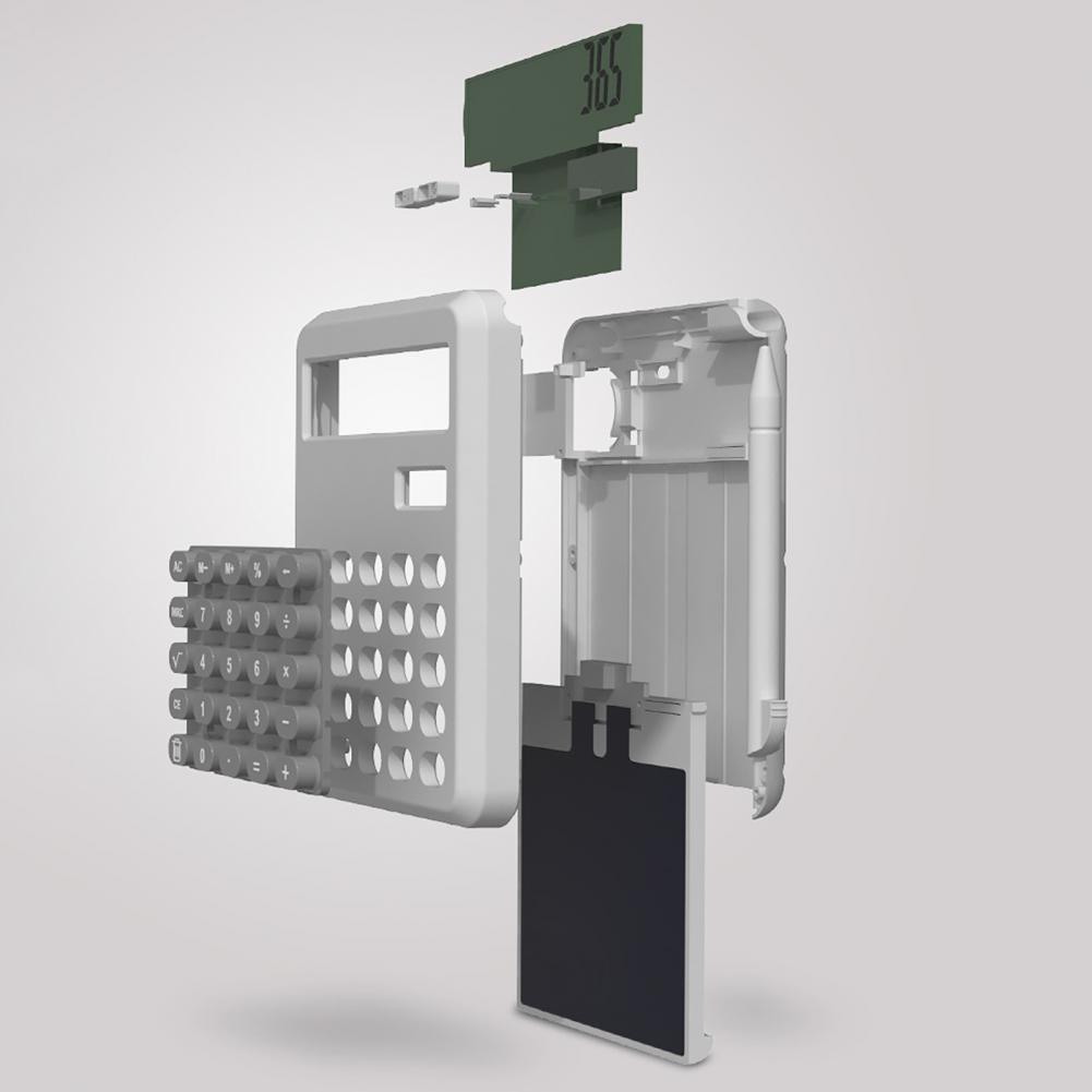 Creative Digital Writing Tablet Calculator Multifunctional Solar Pull-out LCD Handwriting Board 12-Digit Calculator Office