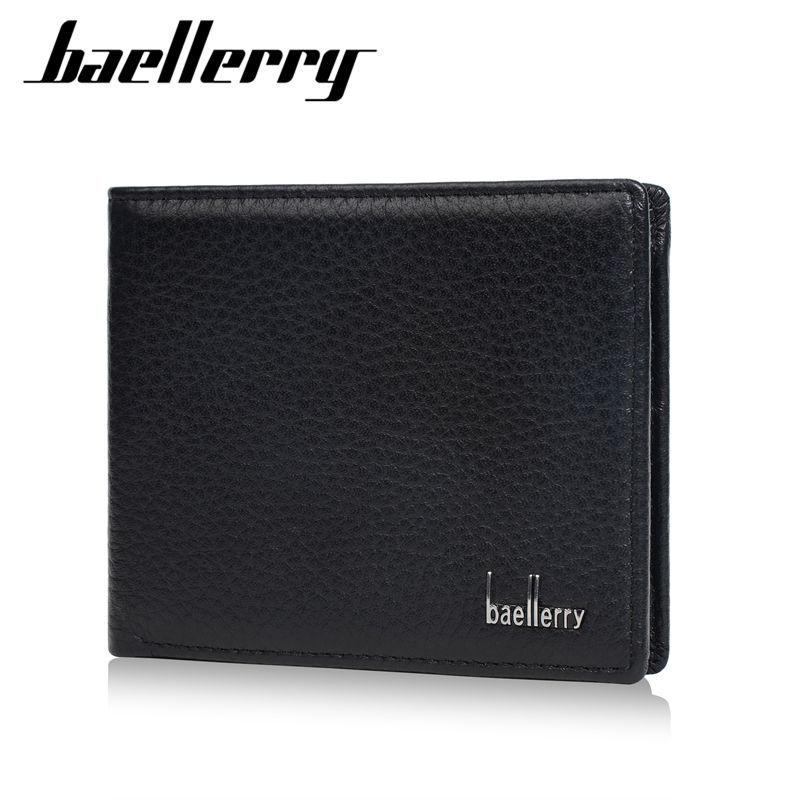 Baellerry Короткие кошельки из натуральной кожи, винтажный дизайн, держатель для визитных карточек, кошелек для монет