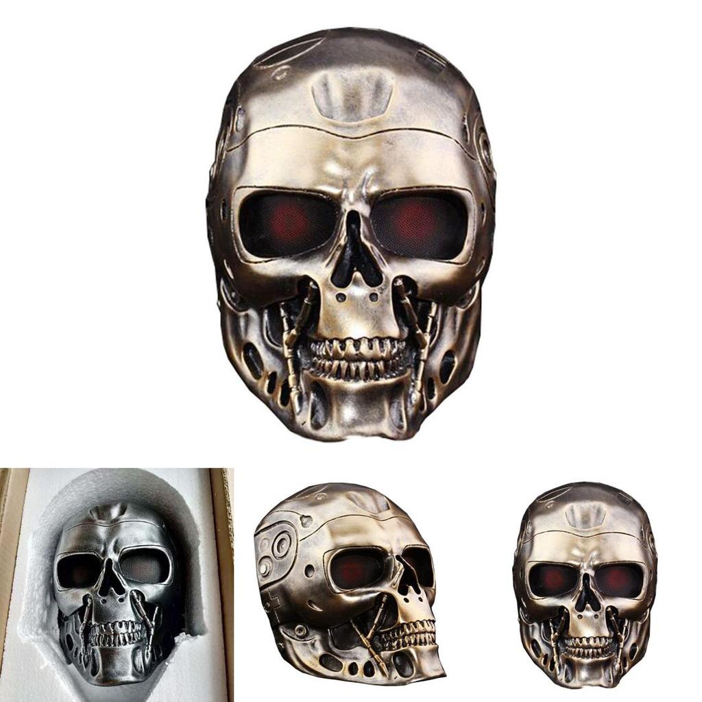 Halloween Terminator Mask Full Face Resin Costume Mask For Parties And Role Play