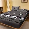 1 Cartoon Cute Animal Panda Printed Matte Fitted Sheet, Bedroom Printed Bed Cover, Bedding (Excluding Pillowcases)