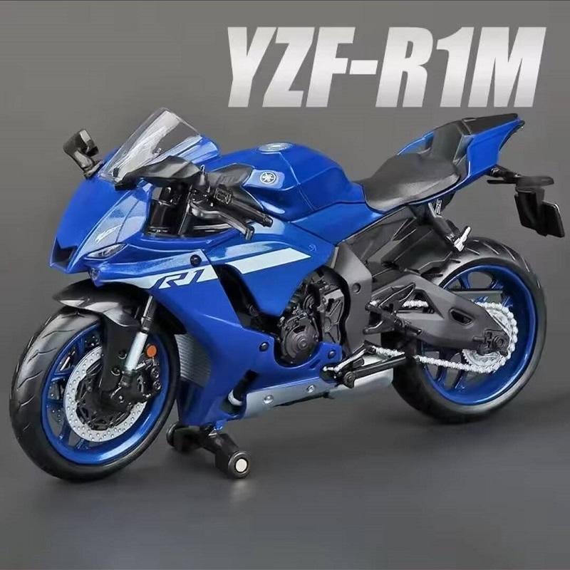 MotoGP Yamaha YZF-R1M Racing Motorcycle Simulation Exquisite Diecast & Toy Vehicle RMZ City 1:12 Alloy Collection Model
