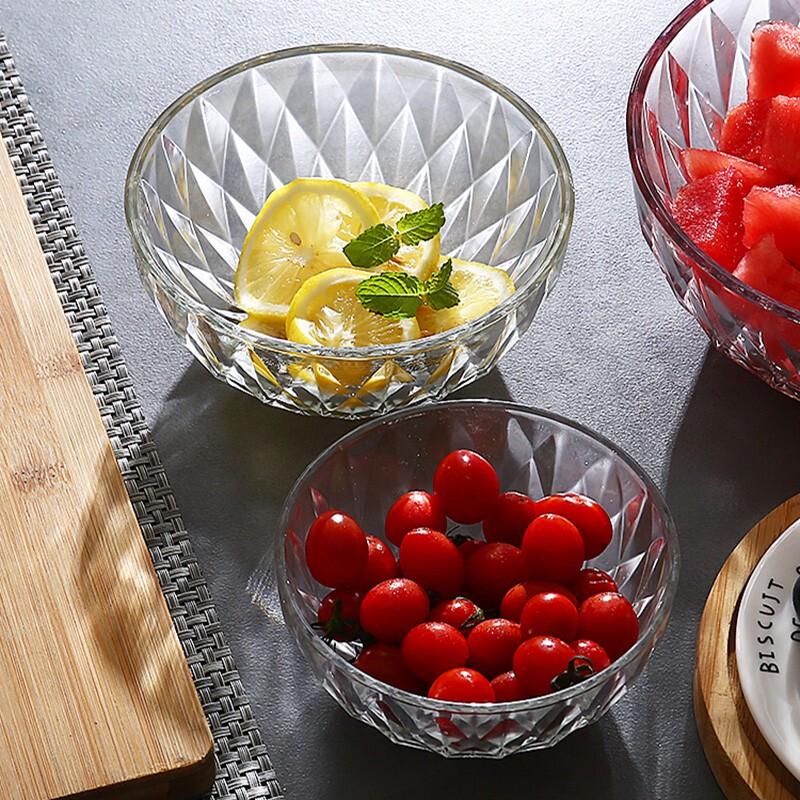 Heat-Resistant Transparent Glass Bowl