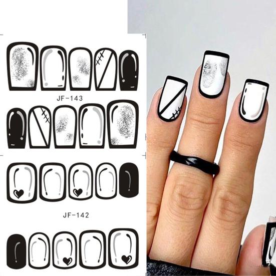 Nail Art Slider Self Adhesive Non-Fading Easy Paste 3D Effect DIY Removable Full Coverage Cartoon Graffiti Style Nail Art Sticker Nail Supplies