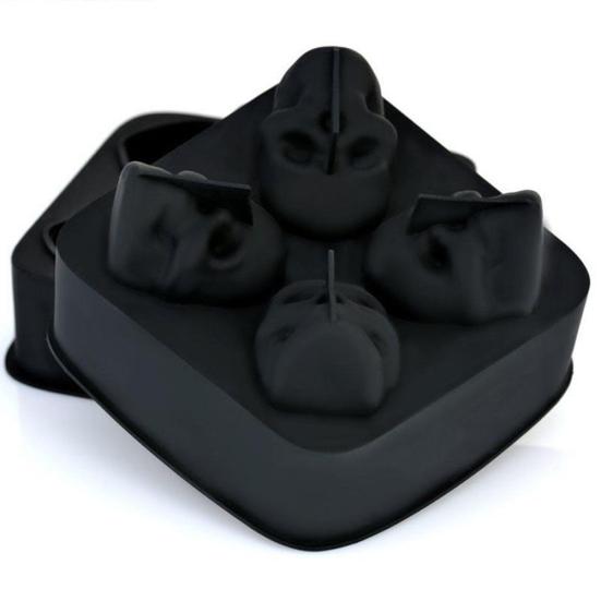 3D форма головы черепа, силиконовая форма для кубиков льда, лоток для бара, домашняя вечеринка, форма для Хэллоуина
