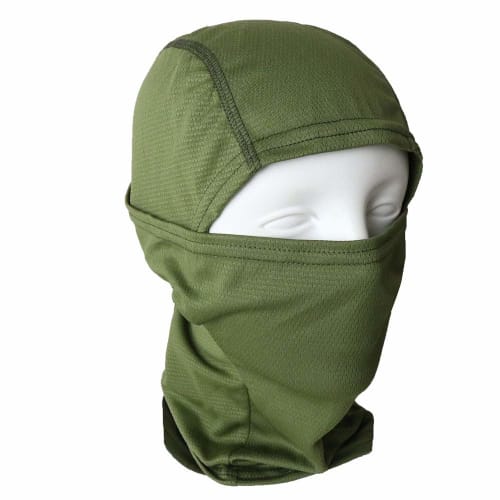 SHENKEL 3-Way Mesh Balaclava (Green Olive Drab) - Lightweight, Breathable, Moisture-Wicking, Quick-Drying, Balaclava Neck Warmer
