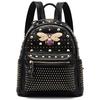 Women Bag Female Shoulder Bag Leather Backpack Bee Rivet Leather Handbags Leisure Travel Backpack