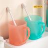Стакан для зубной щетки Пластиковый стакан для полоскания рта Кружка с ручкой Держатель Детские стаканы Стакан для полоскания рта Стакан для чистки зубов Туалетные принадлежности для ванной