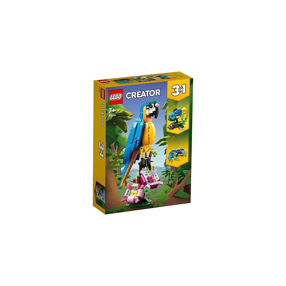 LEGO Creator Parrot 31136 Building Blocks Toy for Kids Ages 7 and Up