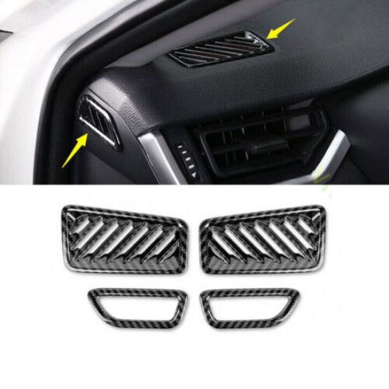 For Toyota RAV4 - Carbon Fiber Dashboard Side Outlet Vent Cover Trim 4x