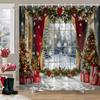 Christmas Gifts Shower Curtain Xmas Tree Winter Forest Cedar Nature Landscape Home Wall Hanging Fabric Bathroom Curtains Decor