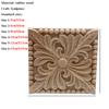 Vintage Unpainted Wood Carved Decal Corner Applique Frame For Home Furniture Wall Cabinet Door Decorative Wooden Miniature Craft