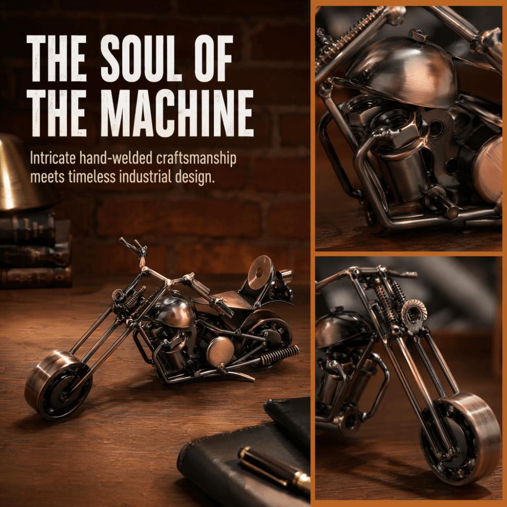 Movable Wheel Metal Motorcycle Model Handcrafted Metal Motorcycle Figurine Home Decor