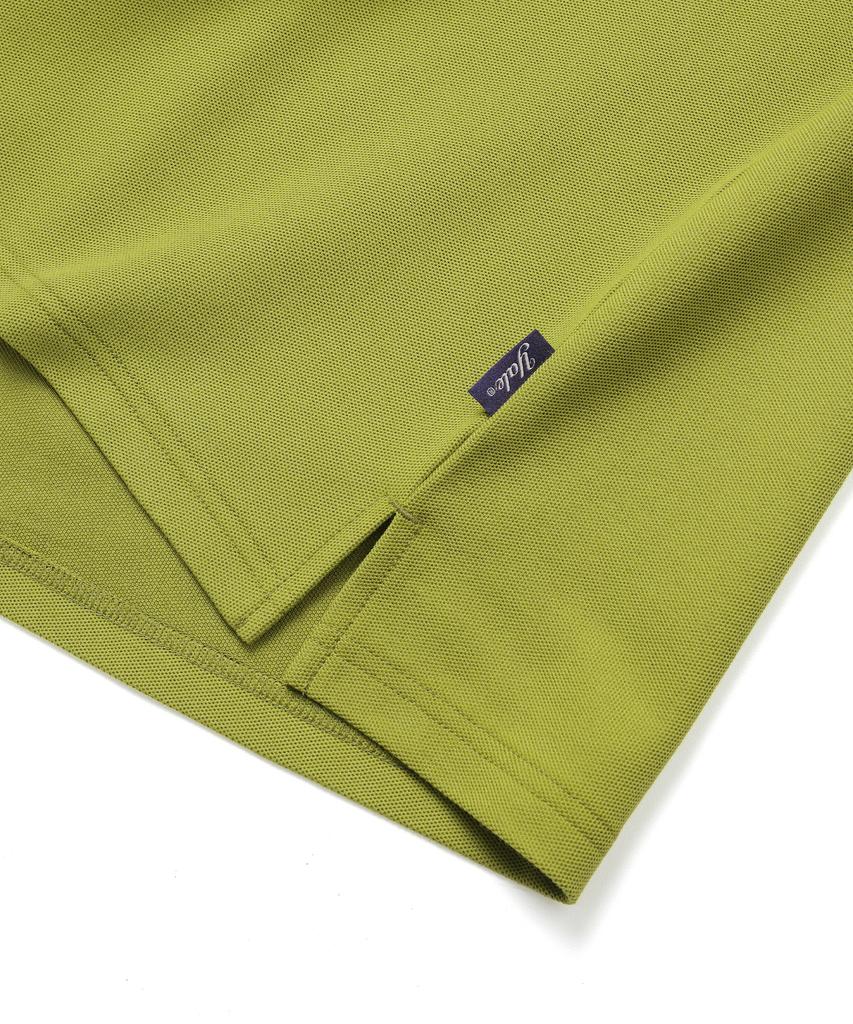 YALE Quick Dry Slit Neck Polo Shirt_Olive
