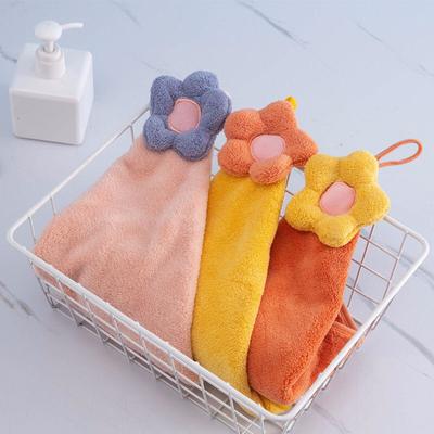Кухонное милое впитывающее бытовое подвесное утолщенное полотенце для рук для ванной