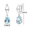 1 пара модных серег с натуральным небесно-голубым топазом в форме капли для женщин, повседневная одежда, изысканные ювелирные изделия из стерлингового серебра 925 пробы