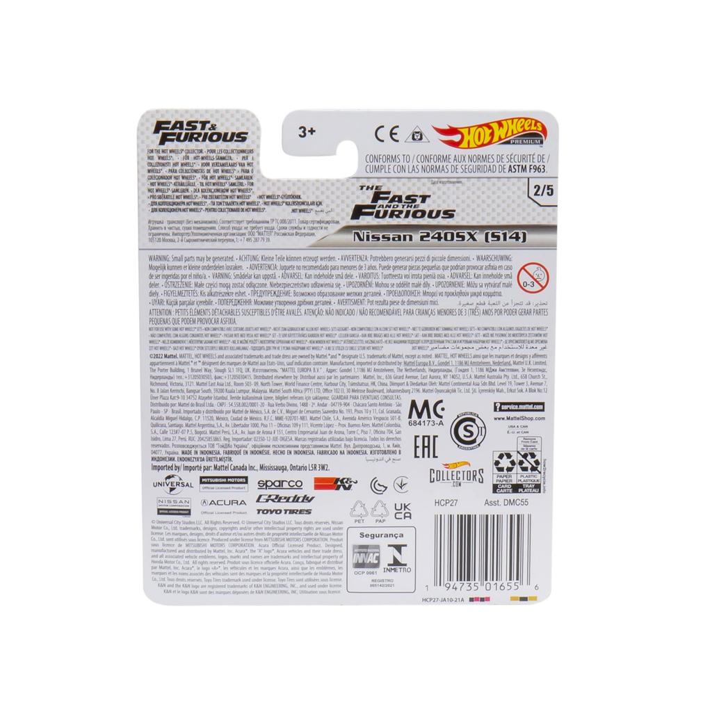 Hot Wheels Hot Wheels Retro Entertainment Fast Furious Nissan 240SX Years Old and HCP27 & (S14) [3 Up]