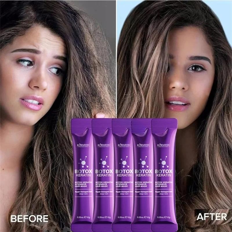 Magical Keratin Hair Mask 5 Seconds Repair Damaged Frizzy Hair Soft Smooth Shiny Nutrition Deep Moisturize Nourishing Hair Care 8.45oz less