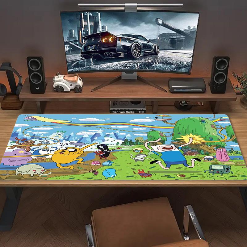 Adventure-Time Color Mouse Pad Large Gaming Table Cushion Non-slip Laptop Tablet Big Mousepad XXL Mat Mini PC Playmat With Lock edge