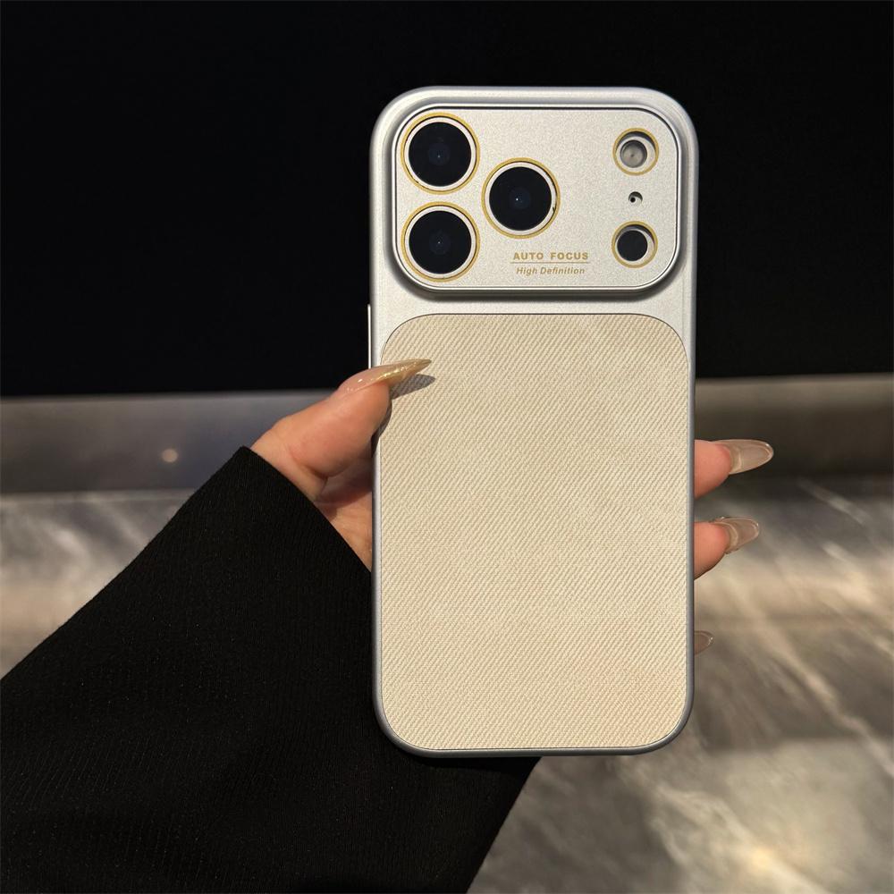 Vintage Denim Jeans Washed Color Phone Case For iPhone 17 16 15 14 13 Pro Max Camera Protection Shockproof Matte Cover Funda