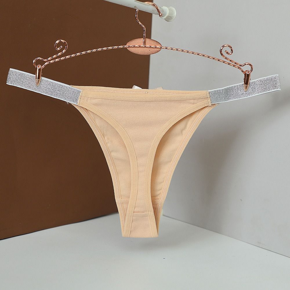 Трусики с бантиком, низкая посадка, хлопковые стринги, милые женские трусики, нижнее белье