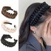 New Wide Wrinkled Rhinestone Headband For Women Hairbands Hair Hoop Headwraps Girls Hair Accessories Elegant Chic Hair Ornament