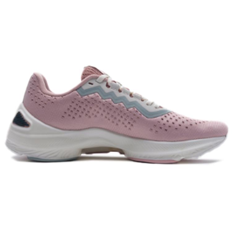 Li Ning Arashi Однослойные Вязаные Нескользящие Износостойкие Низкие Беговые Кроссовки Женские Mist Rose Pink ARHQ068-2