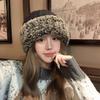 Плюшевая вязаная шапка женская осенне-зимняя новая большая окружность головы универсальная шерстяная шапка показывающая маленькое лицо утолщенная теплая шапка