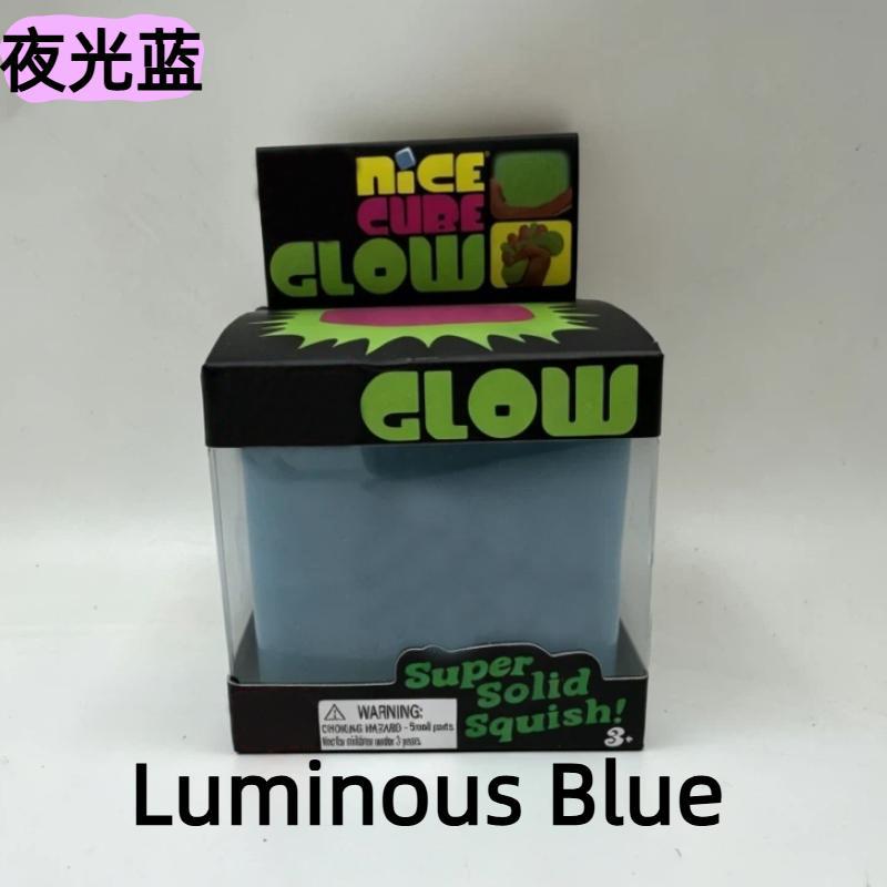 Новый Schylling Nice Cube Сквиши Игрушка-антистресс Светящаяся в темноте Медленный отскок Сенсорная Блестящая Снятие напряжения для взрослых Подарки