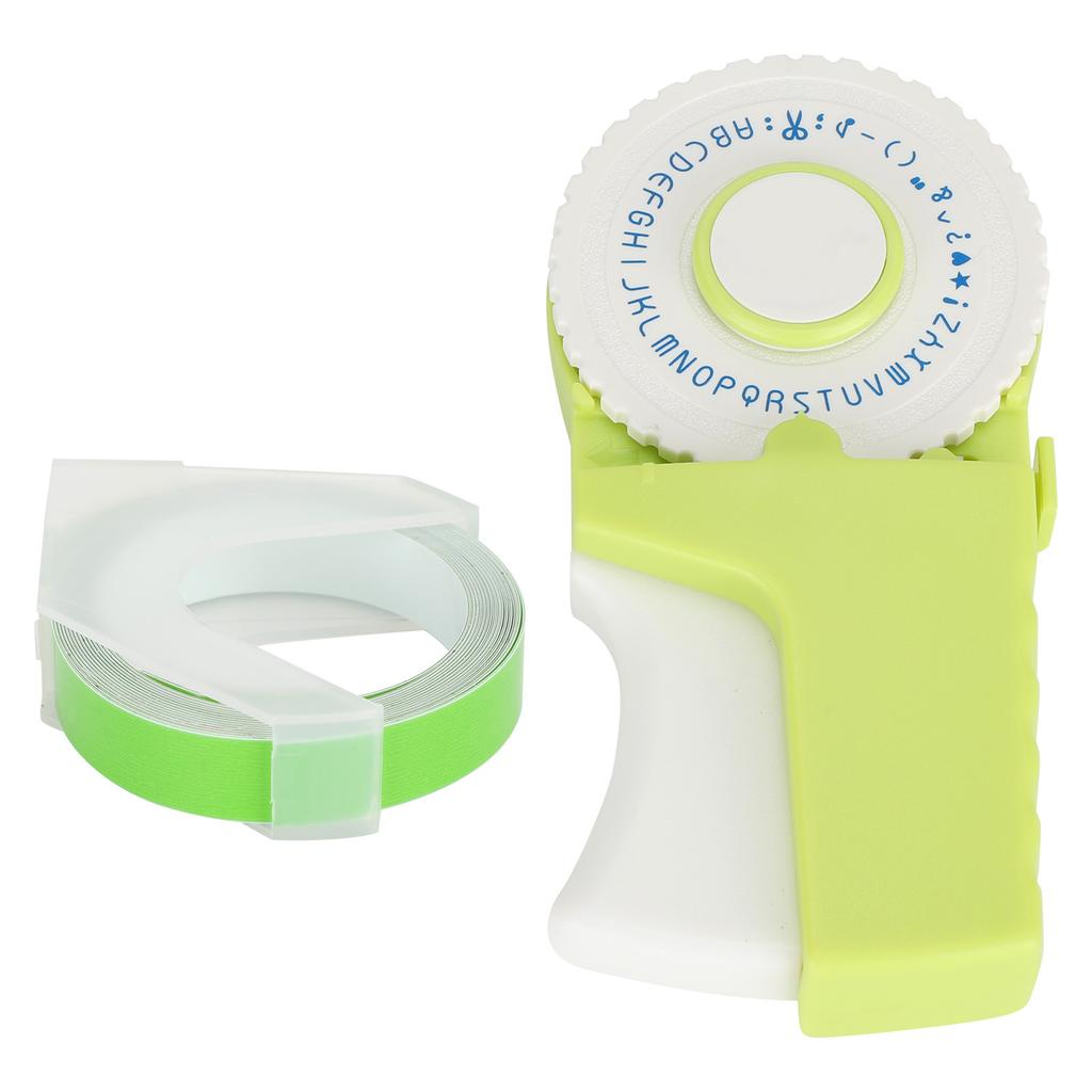 Ручная пишущая машинка для тиснения, ручное изготовление этикеток, школьные принадлежности, зеленый