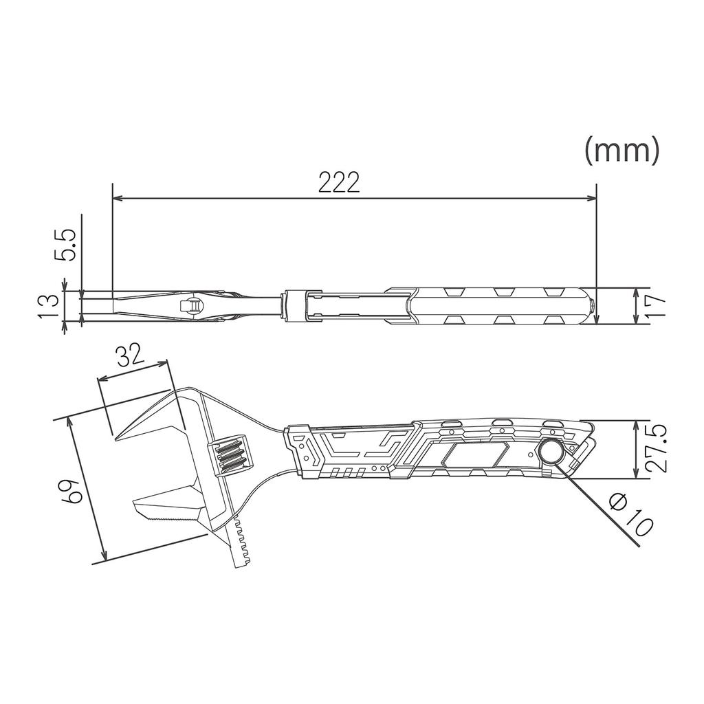 Инженерный гибридный может превратить сорванный Максимальный регулируемый трубный ключ, TWM-13, болты, рожковый ключ/38,5 мм, гаечный ключ/45 мм