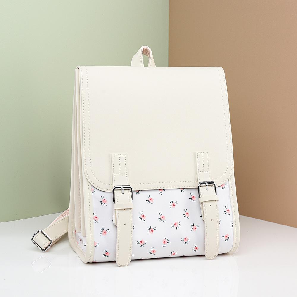 Школьный рюкзак высокого качества, Нишевый дизайн, Рюкзак с мелким цветочным узором, Многослойный рюкзак