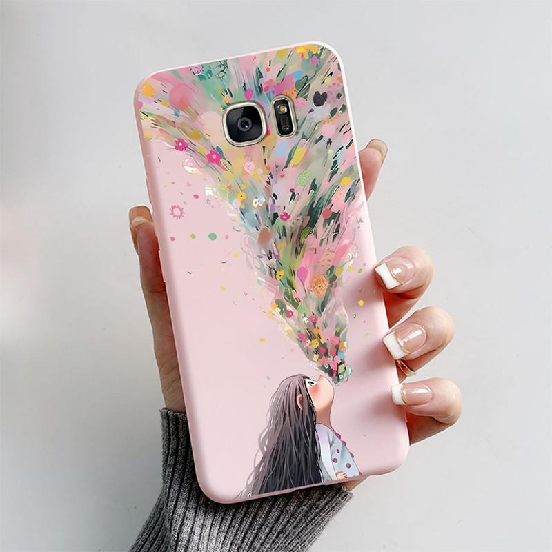 Для Samsung Galaxy S6 S7 S 7 Edge Силиконовый Чехол Милая Бабочка Мягкий ТПУ Задняя Крышка Телефона Для Samsung Galaxy S7 Edge Чехол Бампер