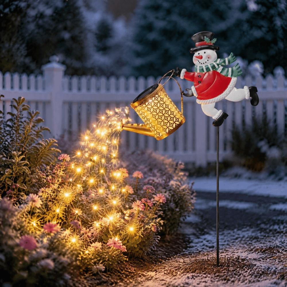 Metal Construction Solar Garden Stake Light Solar Lawn Lamp  Christmas Decoration