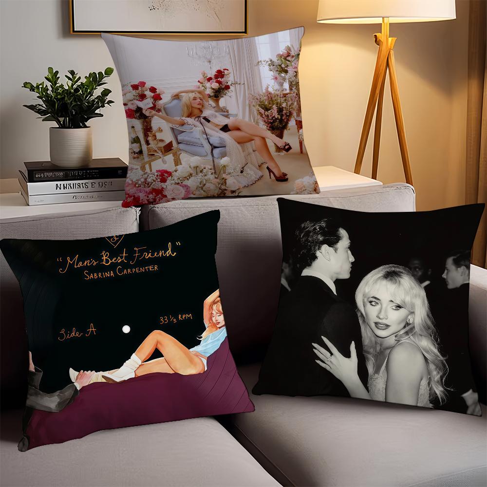 American singer Sabrina Carpenter Pillow Case Office Cushions Suitable For Sofa Car Bedroom Decorative Cushion Cover