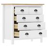 VidaXL Buffet Commode Storage Furniture with 5 Drawers Side Cabinet Storage Cabinet Interior White 79x40x80 Cm 288918