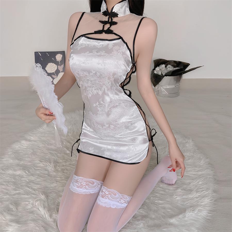 Smoke sexy lingerie sexy antique cheongsam uniform seduction flirting midnight charm qqny cosplay